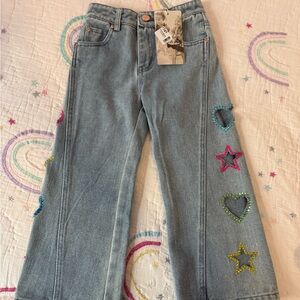 Hannah Banana Star and Heart Girls Jeans 4T